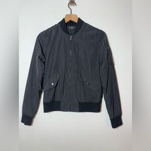 JAMES PERSE Black Lined Bomber Jacket sz 1 (small)